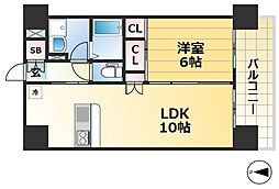 CITYSPIRE新神戸 1LDKの間取図画像