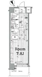 メイクス赤羽岩淵 1Kの間取図画像