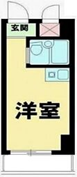 スカイコート渋谷 4階ワンルームの間取り