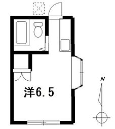 ハイツミユキ ワンルームの間取図画像