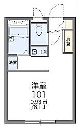 レオパレス駒が橋 1Kの間取図画像