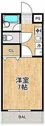ヴィーノPART2 1Kの間取図画像