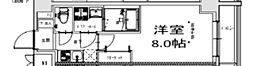 S-RESIDENCE王子Tercera 1Kの間取図画像