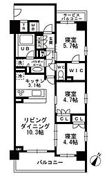 シャンピアグランデ深沢 3LDKの間取図画像