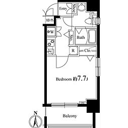 ヴェルト亀戸 2階1Kの間取り
