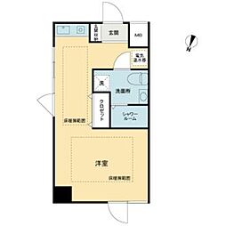 ライオンズマンション鎌倉由比ガ浜 ワンルームの間取図画像