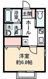 カトルグレーシ 1Kの間取図画像