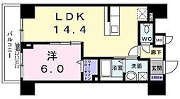 菊水レジデンス綱島1 1LDKの間取図画像