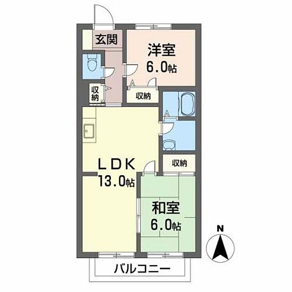 グランシード森 A0203｜愛媛県松山市西石井６丁目(賃貸アパート2LDK・2階・55.48㎡)の写真 その2