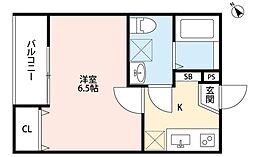 CASAR町田 1Kの間取図画像