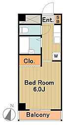 京王相模原線 京王永山駅 バス6分 永山高校前下車 徒歩3分の賃貸マンション 3階1Kの間取り
