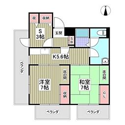 URBANTERRACE亀有 2SKの間取図画像