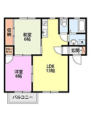 グレースアベニューC 2LDKの間取図画像