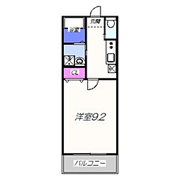 レクラン七道 1Kの間取図画像