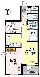 ロイジェント上板橋 1SLDKの間取図画像