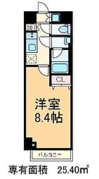 グラントゥルース赤羽プレミオ 6階1Kの間取り