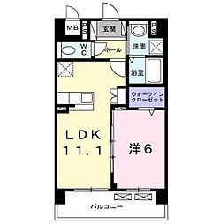 マリーナコート 5階1LDKの間取り