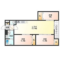 BJ,DA・VINCI 3LDKの間取図画像