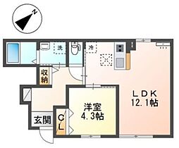 間取図画像 1LDK