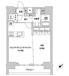 メトロステージウエノ 1LDKの間取図画像