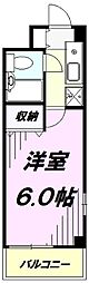 ミパラシオ 1Kの間取図画像