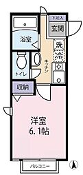 ネフ 1Kの間取図画像