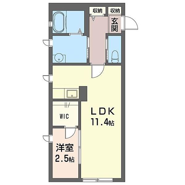 グリーンフィールド　Ａ 00105｜栃木県佐野市富岡町(賃貸アパート1LDK・1階・38.24㎡)の写真 その2