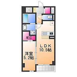 ピュアシンフォニー 1LDKの間取図画像