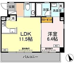 エリーワールド 1LDKの間取図画像