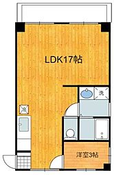 栄ハイツ 1LDKの間取図画像