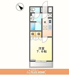 グランクール 1Kの間取図画像