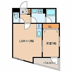 グリセリン・クイーン 1LDKの間取図画像