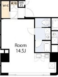 コスモビル 2階ワンルームの間取り