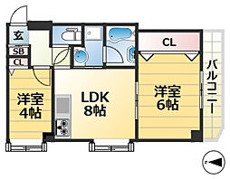 サンビルダー青谷 2LDKの間取図画像