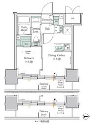 ワンルーフレジデンス板橋大山 804 8階1DKの間取り