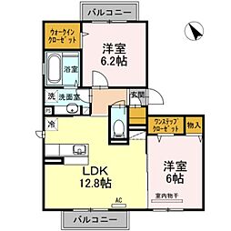 ソラーレス 2LDKの間取図画像