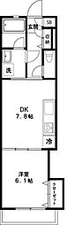 コンフォート目白 1階1DKの間取り