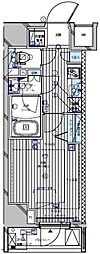 メインステージ東上野 1Kの間取図画像