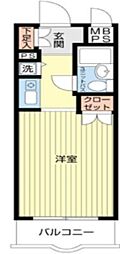 朝日阿佐谷プラザ ワンルームの間取図画像