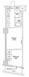 南沢ビル 1DKの間取図画像