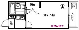 TS・ハイム 1Kの間取図画像