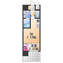 テラ浅香山 1DKの間取図画像