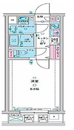 ジェノヴィア高円寺スカイガーデン 1Kの間取図画像
