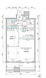 パークタワー勝どきサウス 1LDKの間取図画像