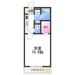 シンプルライフA棟 1Kの間取図画像