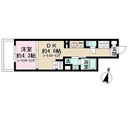 Admiral Himonya 1DKの間取図画像