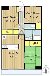 ステータスヒル寿岳 3階3LDKの間取り
