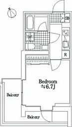 ライフゾーン玉川2 1Kの間取図画像