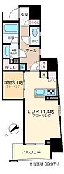 CRESTCOURT清澄庭園 1LDKの間取図画像