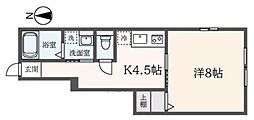 アンソレイエＭＹ 1階1Kの間取り